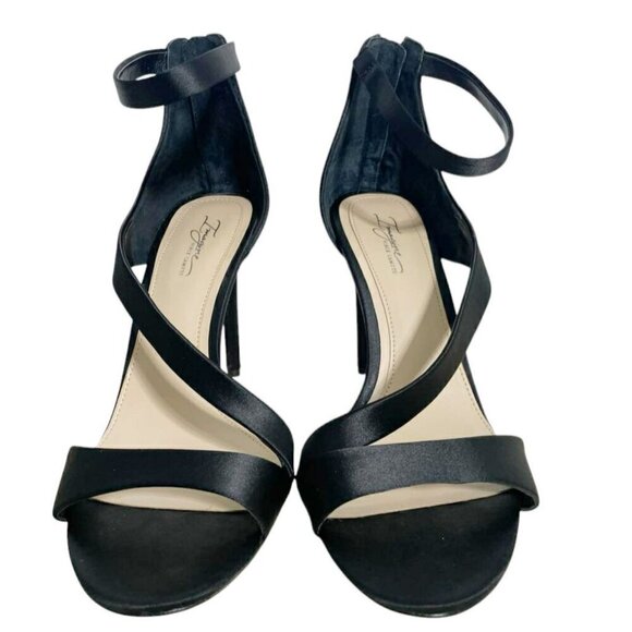 Imagine Vince Camuto Size 9.5 Heels Stiletto Strap Sexy Classy Black Open Toe - Picture 2 of 10